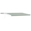 vidaXL Electric Retractable Awning Green and White 5 x 3 m