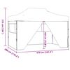 vidaXL Professional Folding Party Tent with 4 Sidewalls 280x410x315 cm Steel White