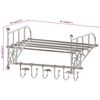 vidaXL Luggage Rack with Coat Hangers Wall Mounted Aluminium