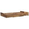 vidaXL Storage Bed Frame Old Wood 120 x 200 cm Engineered Wood