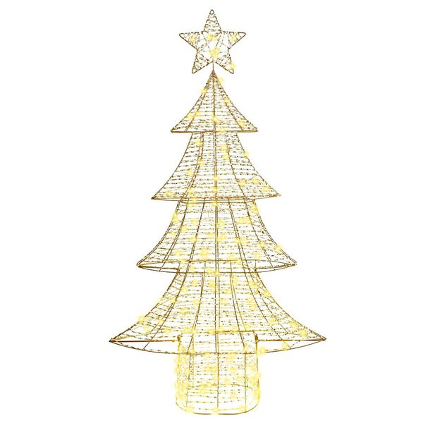 vidaXL Christmas Tree with 160 LEDs Warm white 150 cm PET