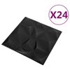 vidaXL Wall Panels 24 pcs Diamond Black 50 x 50 cm XPS Foam