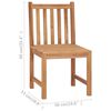 vidaXL 5 Piece Garden Dining Set 160x80 cm Solid Teak Wood
