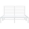 vidaXL Metal Bed Frame without Mattress with Headboard White 120x190cm