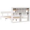 vidaXL Bookcase Bed without Mattress White 150x200 cm King Solid Wood Pine