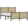 vidaXL Metal Bed Frame without Mattress Sonoma Oak 120x200 cm