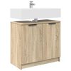 vidaXL Bathroom Cabinet Sonoma Oak 64.5 x 33.5 x 59 cm Engineered Wood
