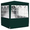 vidaXL Professional Party Tent with Side Walls 2x2 m Green 90 g/m?