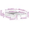 vidaXL Bed frame without Mattress 160x200 cm Solid Wood Pine