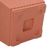 vidaXL Square Flower Pot 24 pcs Brick Red 38 x 38 x 30 cm Plastic