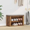 vidaXL Shoe Rack with Shelf Old wood 75 x 35 x 45 cm Engineered wood