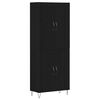 vidaXL Highboard 2 pcs Black Oak 69.5 x 34 x 180 cm Engineered Wood