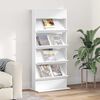 vidaXL Magazine Rack with Shelf White 70 x 41 x 156 cm Engineered Wood
