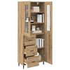 vidaXL Highboard with Drawer 2 pcs Artisan Oak Engineered Wood