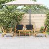vidaXL Garden Chairs with Table 5 pcs Black Solid Acacia wood