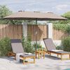 vidaXL Garden Parasol Taupe 370 x 197 x 239 cm Powder-coated steel