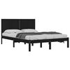 vidaXL Bed Frame without Mattress Black 200x200 cm Solid Wood Pine