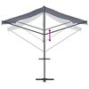 vidaXL Free Standing Awning Blue and White 500x300 cm Fabric and Steel