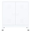 vidaXL Industrial Storage Chest White Steel