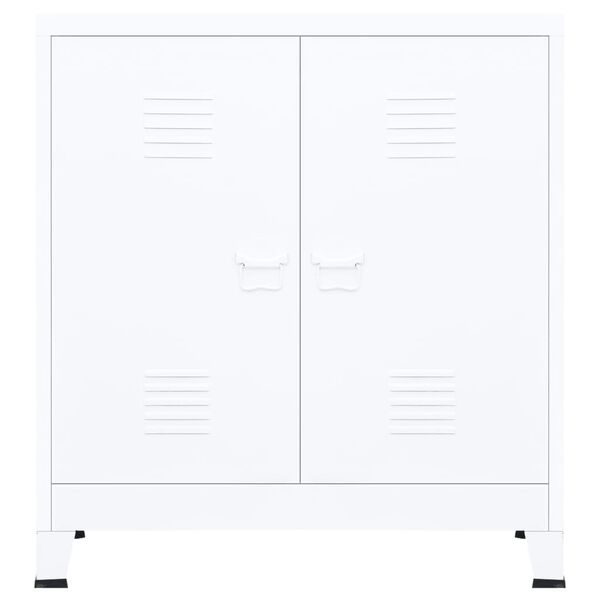 vidaXL Industrial Storage Chest White Steel