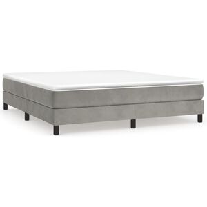 vidaXL Box Spring Bed Frame Light Grey Super King Velvet (UK/IE/FI/NO only)