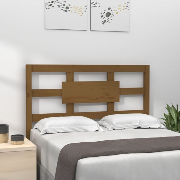 vidaXL Bed Headboard Honey Brown 105.5x4x100 cm Solid Wood Pine
