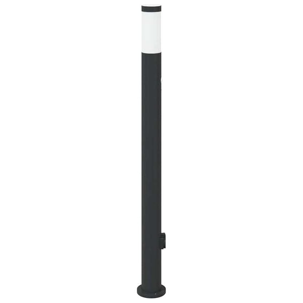 vidaXL Bollard Light with Sensor&Outlet 110 cm Stainless Steel IP44