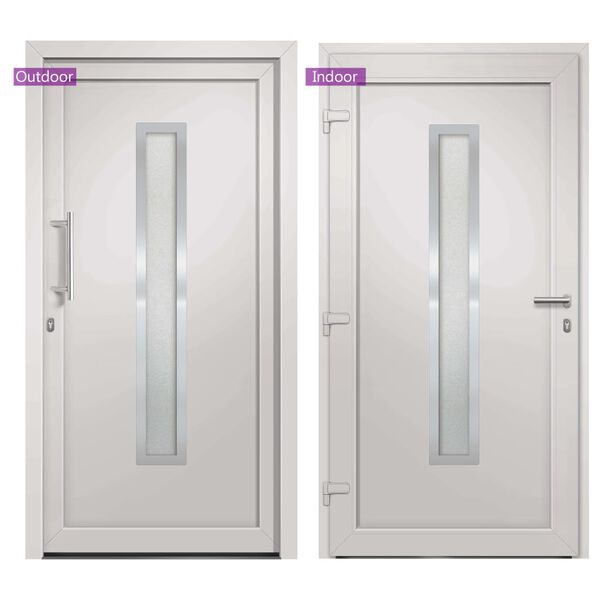 vidaXL Front Door White 108x200 cm