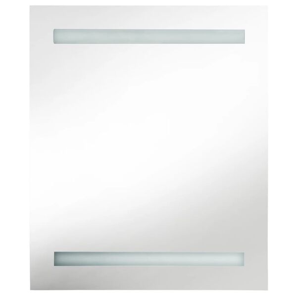 vidaXL LED Bathroom Mirror Cabinet Concrete Grey 50x14x60 cm