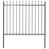 vidaXL Garden Fence Woerden with Spear Top Steel 181x150 cm Black