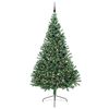 vidaXL Artificial Pre-lit Christmas Tree Green 240 cm PVC