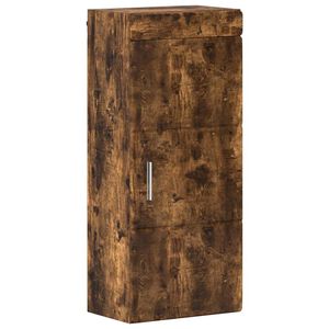 vidaXL Bathroom Wall Cabinet TULUM Smoked Oak 37 x 24.5 x 86 cm