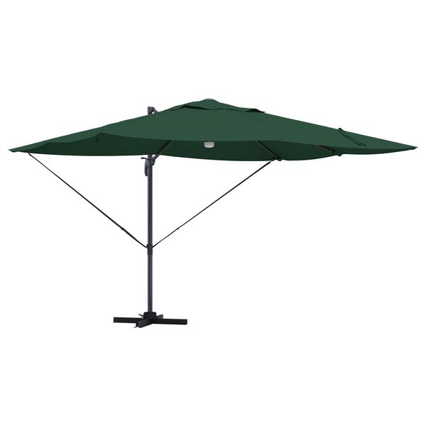 vidaXL Umbrella Green 351 x 250 x 253 cm Polyester and Aluminium