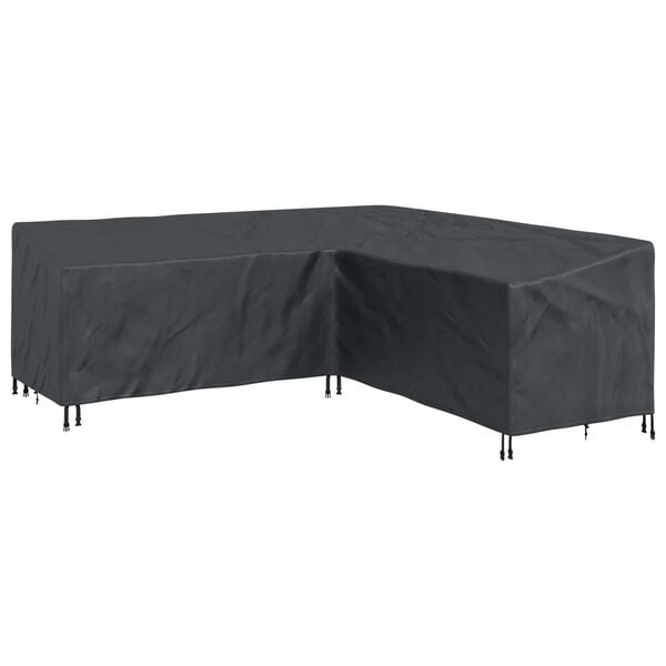 vidaXL Furniture Cover Black 235 x 235 x 80 cm 420D Oxford Fbric