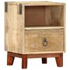 vidaXL Bedside Cabinet 40x30x52 cm Solid Rough Mango Wood