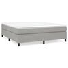vidaXL Box Spring Bed Frame Light Grey Super King Fabric
