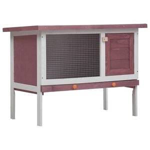 vidaXL Rabbit Hutch | Brown | Solid pine wood | One size | Rabbit Hutch