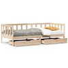 vidaXL Daybed with Drawers without Mattress 90x190 cm Solid Wood