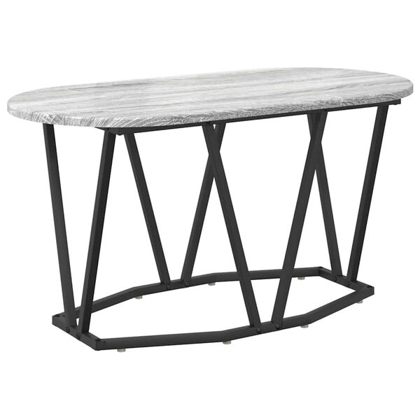 vidaXL Coffee Table Grey 80 x 40 x 40.5 cm Engineered Wood and Metal