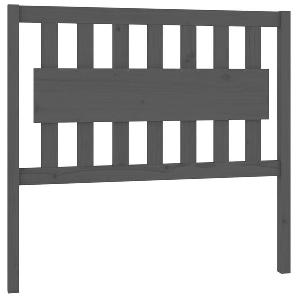 vidaXL Bed Headboard Grey 105.5x4x100 cm Solid Wood Pine