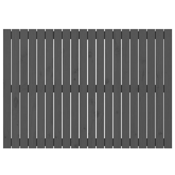 vidaXL Wall Headboard Grey 127.5x3x90 cm Solid Wood Pine