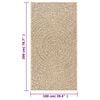 vidaXL Rug ZIZUR 100x200 cm Jute Look Indoor and Outdoor