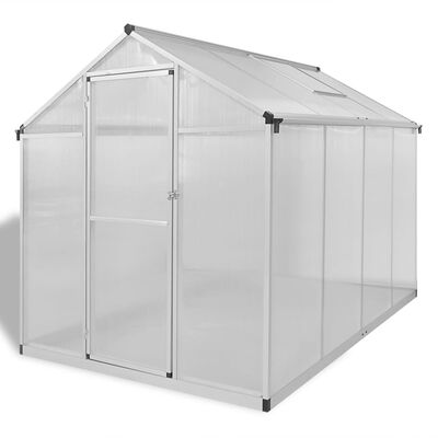 vidaXL Reinforced Aluminium Greenhouse with Base Frame 4.6 m²