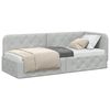 vidaXL Corner Bed Frame with Headboard Light Grey 80 x 200 cm Velvet