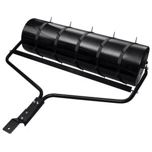 vidaXL Garden Lawn Roller Pull with Aerator Clamps Black 63 L Iron