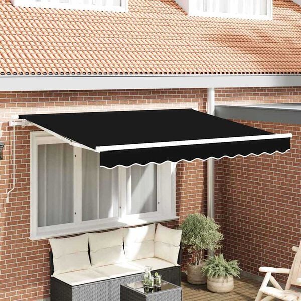 vidaXL Awning Replacement Fabric Black 280 x 245 cm Polyester