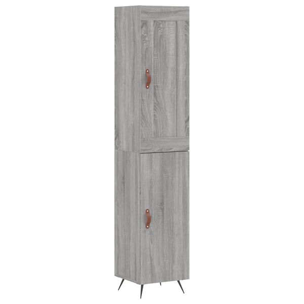 vidaXL Highboard Grey Sonoma 34.5x34x180 cm Engineered Wood