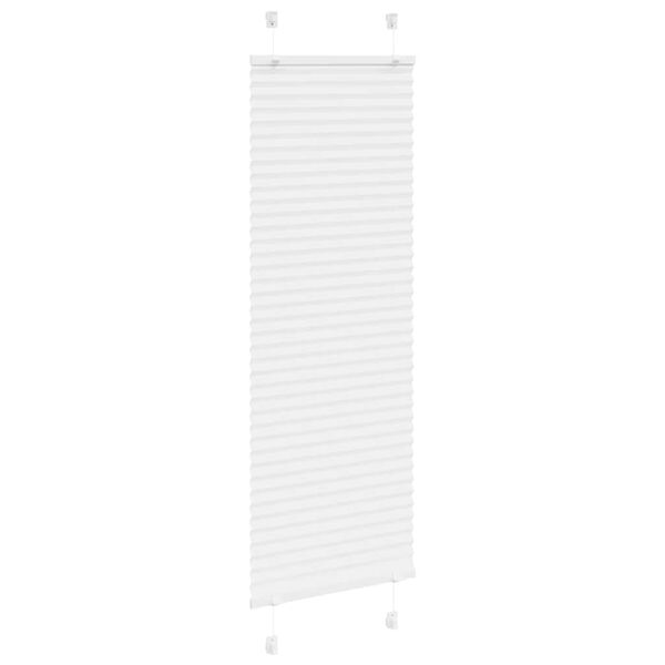 vidaXL Pleated Blind White 45x100 cm Fabric Width 44.4 cm Polyester
