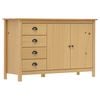 vidaXL Sideboard Hill Honey Brown 130x40x80 cm Solid Pine Wood