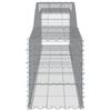 vidaXL Arched Gabion Baskets 9 pcs 400x50x60/80 cm Galvanised Iron